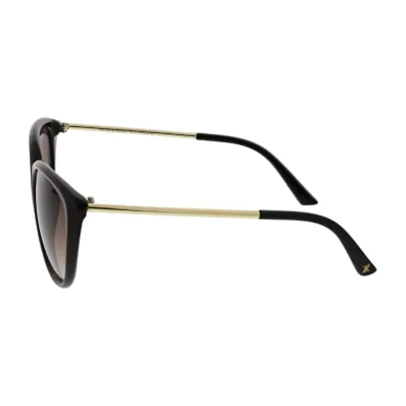 Adrienne Vittadini Butterfly Cateye With Metal Temples Womens Uv Protection Cat Eye Sunglasses