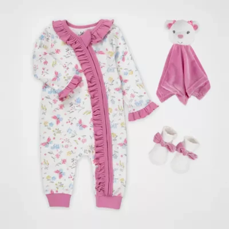 Baby Essentials Baby Girls 4-pc. Baby Clothing Set