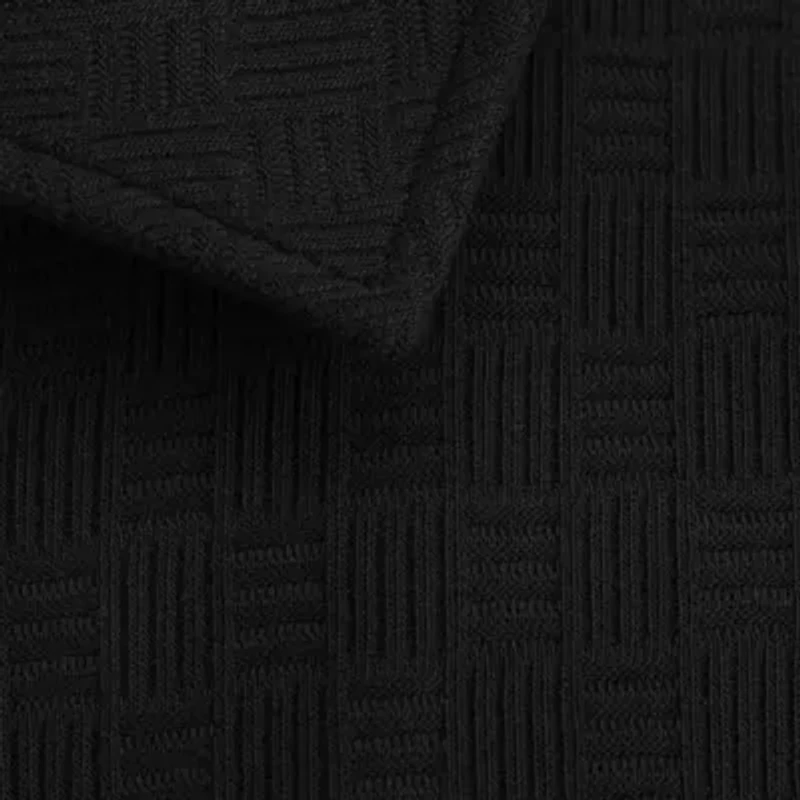 Haggar Knit Jacquard Mens Short Sleeve Regular Fit Button-Down Shirt