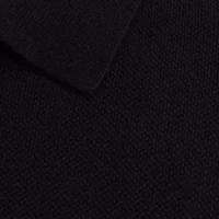 Haggar Button Front Mens Short Sleeve Polo Sweater
