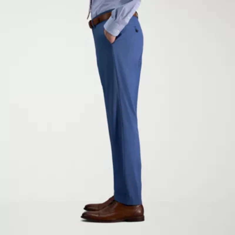 Haggar JMH 4 Way Stretch Mens Fabric Slim Fit Flat Front Suit Pant