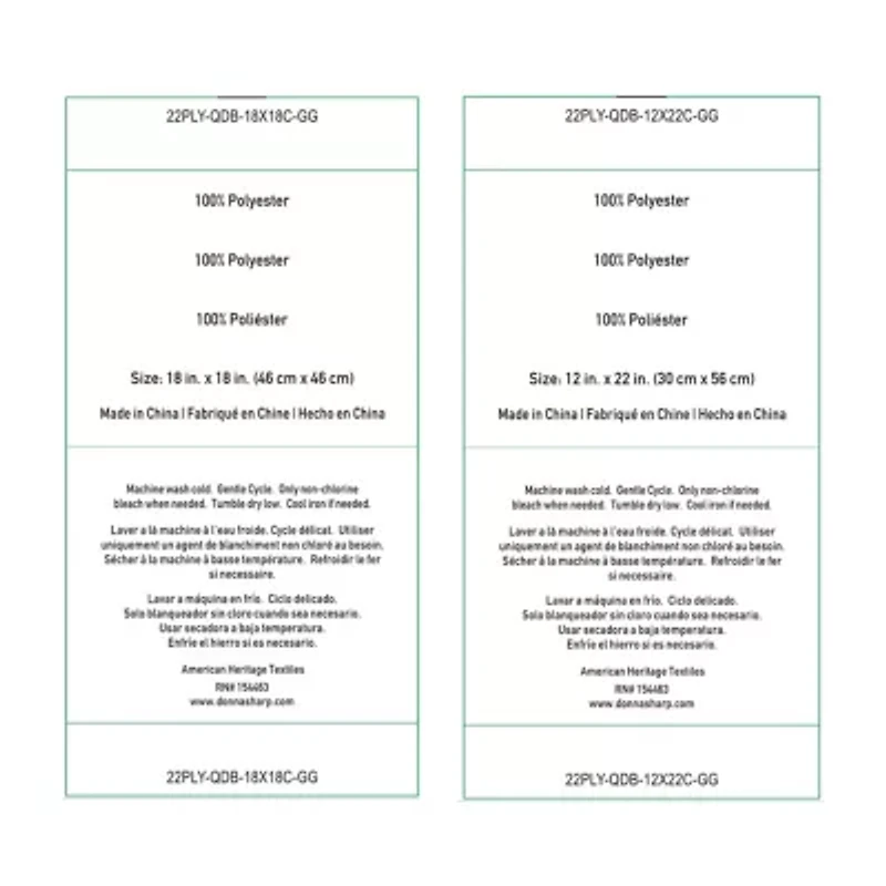 Donna Sharp Blue Diamond Everyday 2-pc. Square Throw Pillow