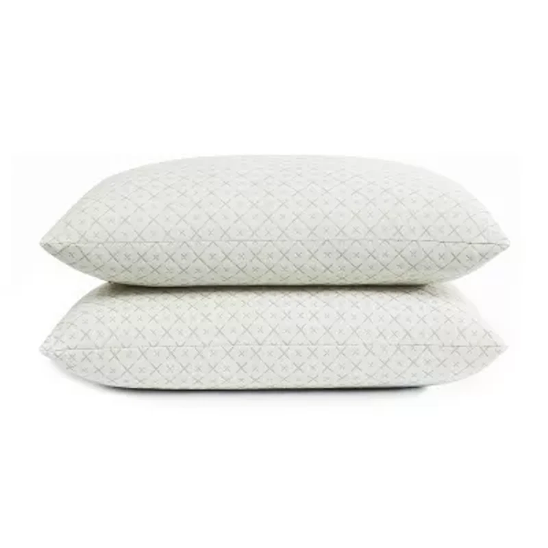London Fog Rayon From Bamboo Knit 2 Pack Medium Density Bed Pillow
