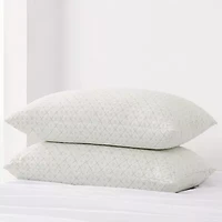 London Fog Rayon From Bamboo Knit 2 Pack Medium Density Bed Pillow