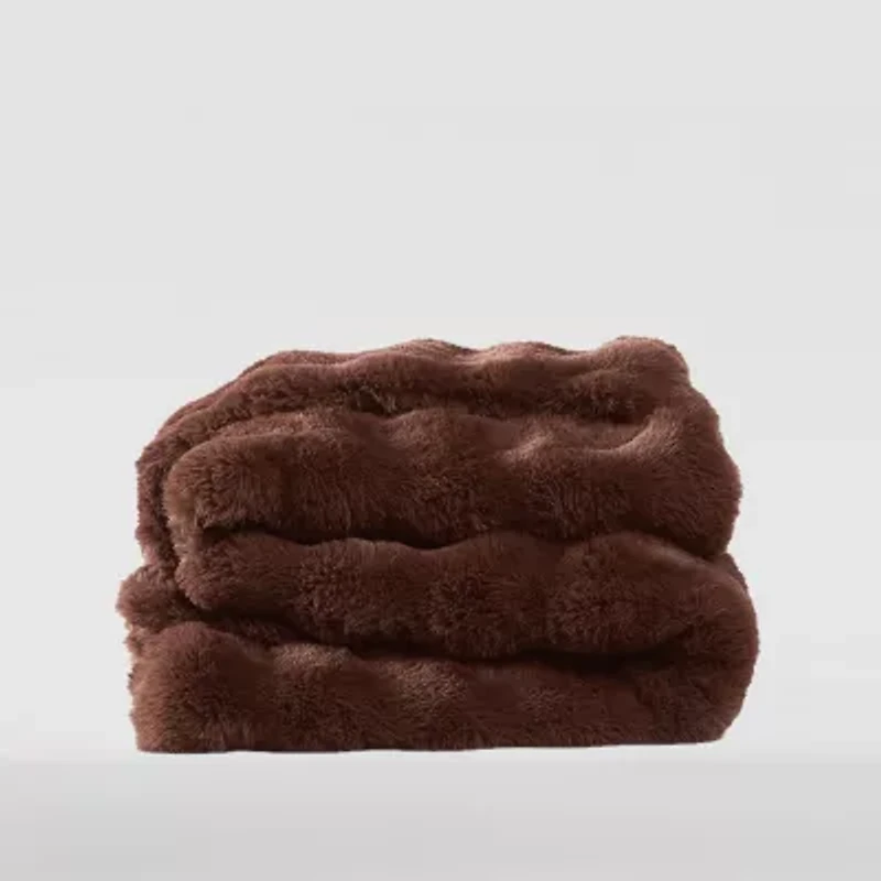 Brooklyn Loom Bubble Faux Fur Blanket