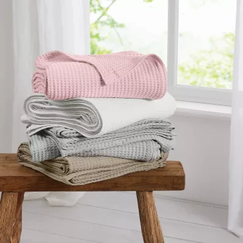 The Farmhouse By Rachel Ashwell Waffle Cotton Blanket