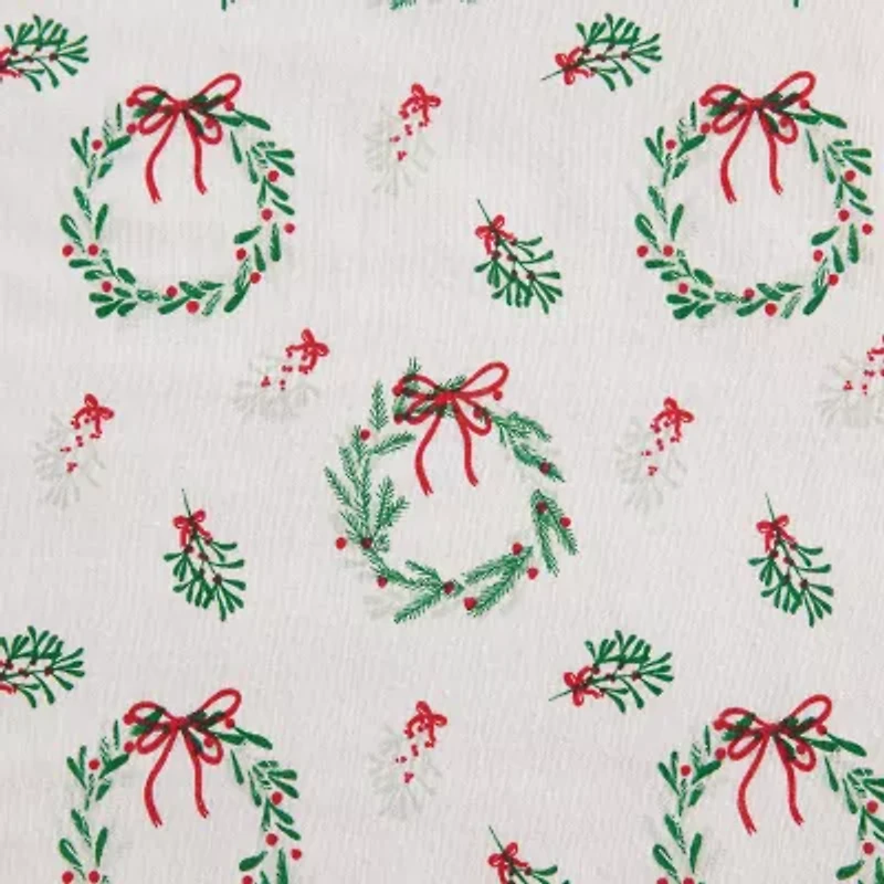 Martha Stewart Wreaths Mistletoe Sheet Set
