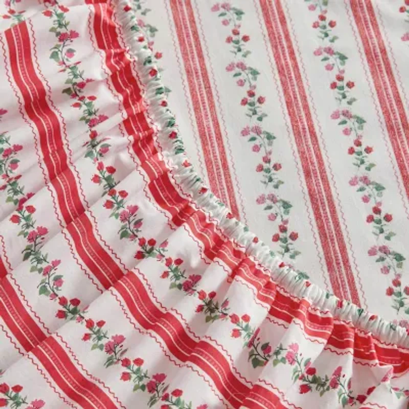 Martha Stewart Rose Ribbon Sheet Set