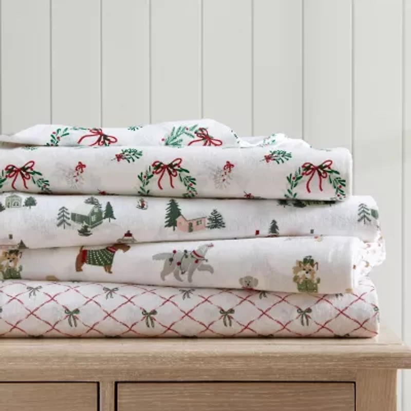Martha Stewart Holiday Bows Sheet Set