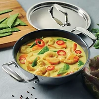 Tramontina Utsava Stainless Steel -qt. Covered Kadai