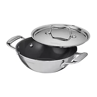 Tramontina Utsava Stainless Steel -qt. Covered Kadai