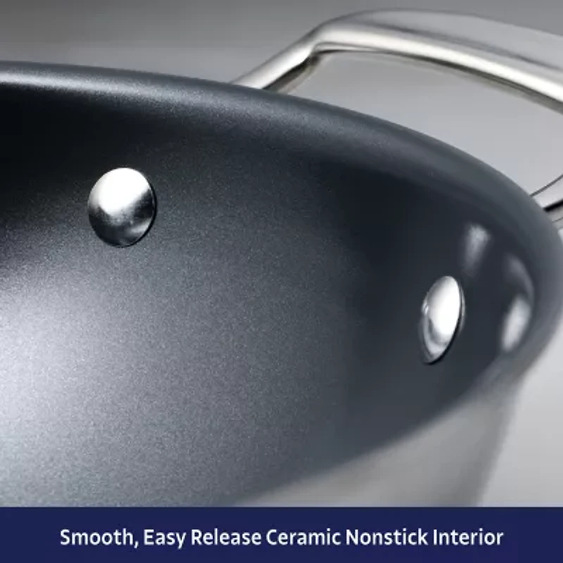 Tramontina Utsava Stainless Steel -qt. Covered Kadai