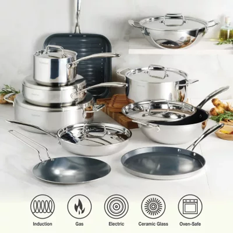 Tramontina Utsava Stainless Steel 10" Grill Pan