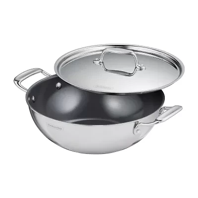 Tramontina Utsava Stainless Steel 3.75-qt. Covered Kadai
