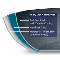 Tramontina Utsava Stainless Steel 5.7-qt. Covered Kadai