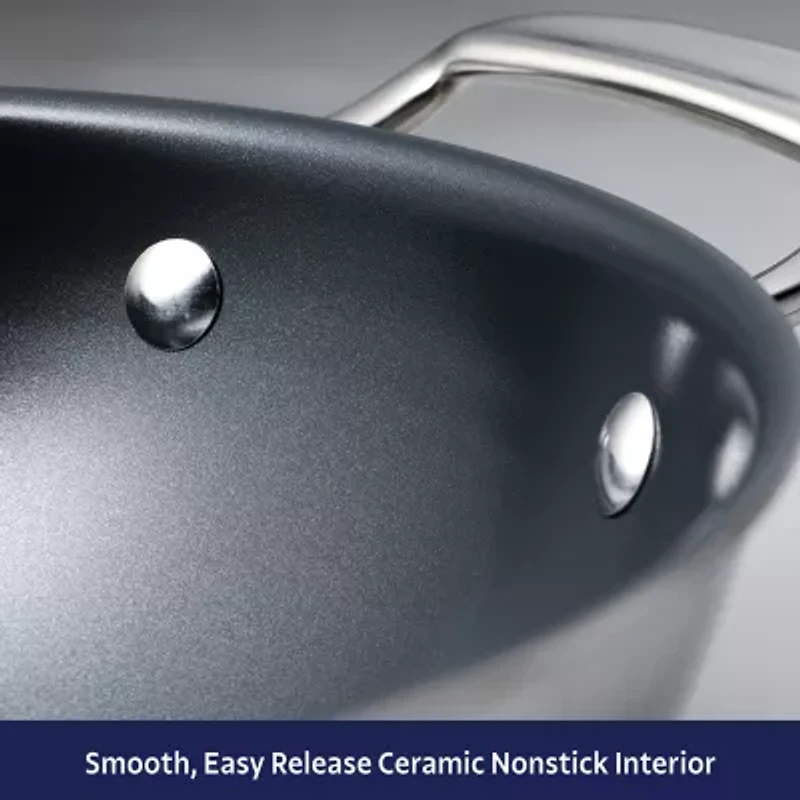 Tramontina Utsava Stainless Steel 3.75-qt. Covered Wok