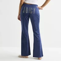 Juicy By Couture Womens Juniors Flare Mid Rise Track Pant