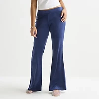 Juicy By Couture Womens Juniors Flare Mid Rise Track Pant