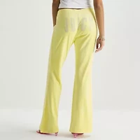 Juicy By Couture Womens Juniors Flare Mid Rise Track Pant
