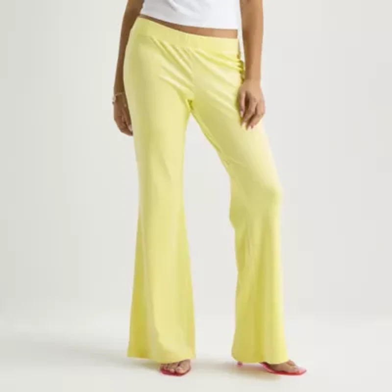 Juicy By Couture Womens Juniors Flare Mid Rise Track Pant