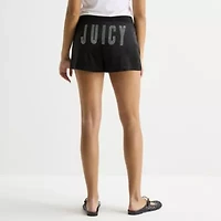 Juicy By Couture Womens Mid Rise Juniors Velour Pull-On Short