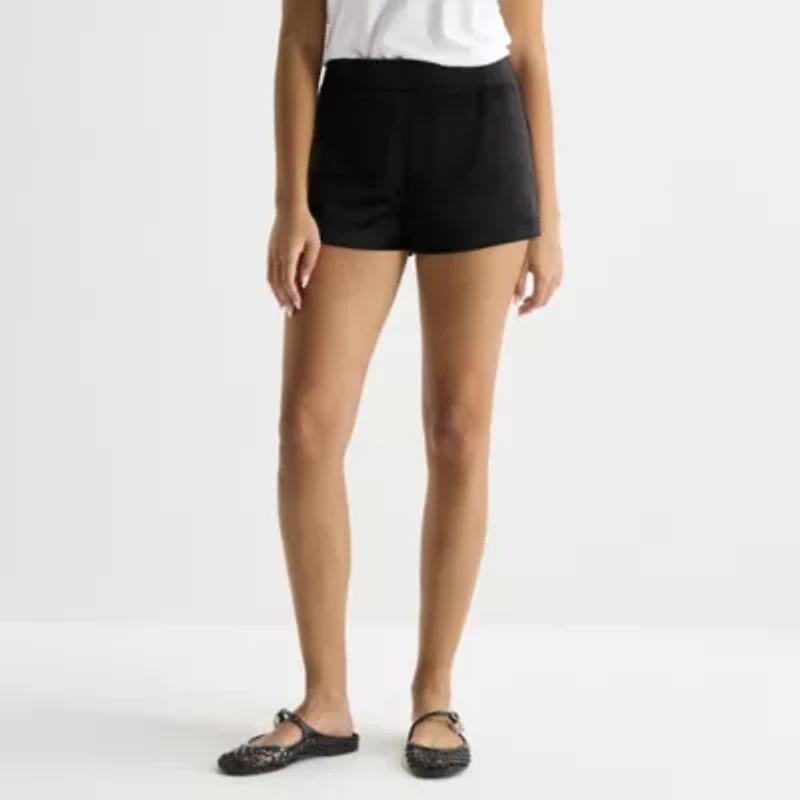 Juicy By Couture Womens Mid Rise Juniors Velour Pull-On Short