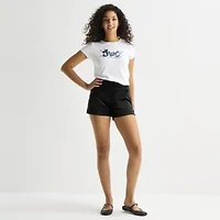 Juicy By Couture Womens Mid Rise Juniors Velour Pull-On Short