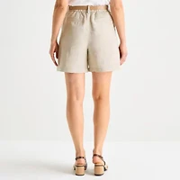Liz Claiborne Womens Mid Rise Pull-On Short