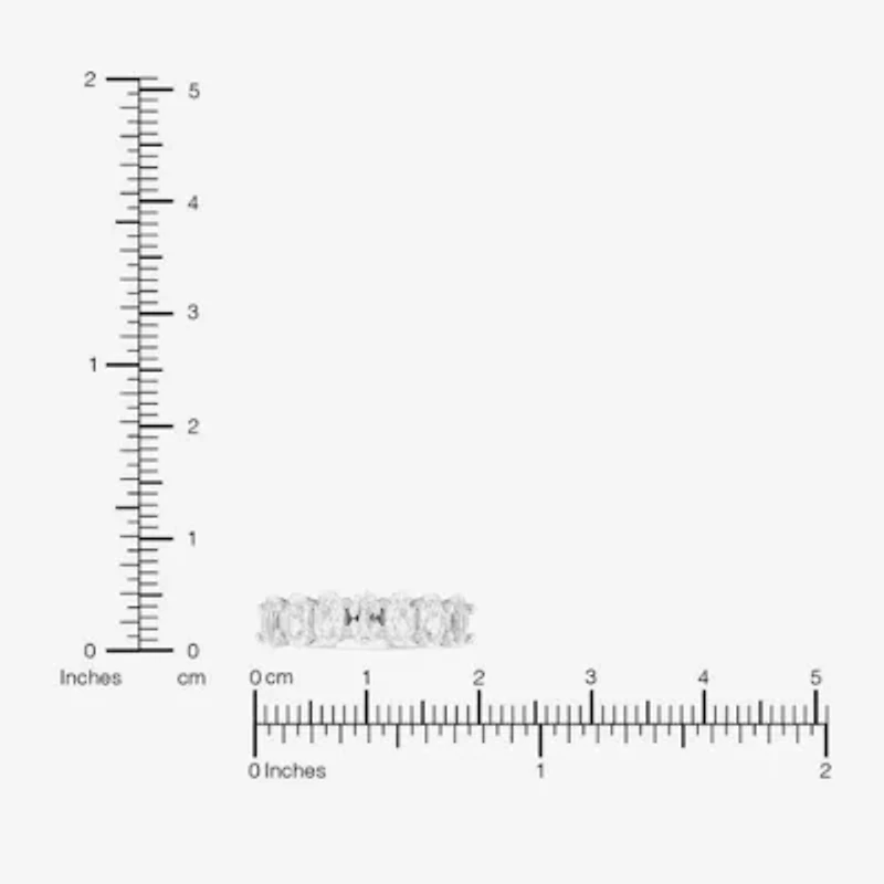 Limited Quantities! Womens 2MM Lab Created White Sapphire Sterling Silver Band