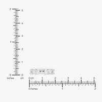 Limited Quantities! Womens 2MM Lab Created White Sapphire Sterling Silver Band