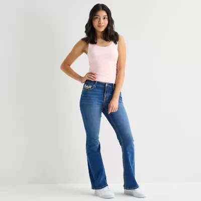 Vanilla Star Womens Juniors Mid Rise Bootcut Jean