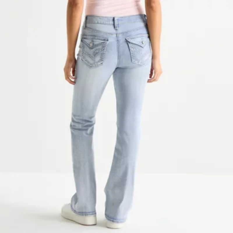 Vanilla Star Womens Juniors Mid Rise Bootcut Jean