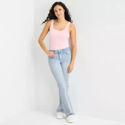 Vanilla Star Womens Juniors Mid Rise Bootcut Jean