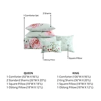 Bebejan Misty Green 5-pc. Midweight Reversible Comforter Set