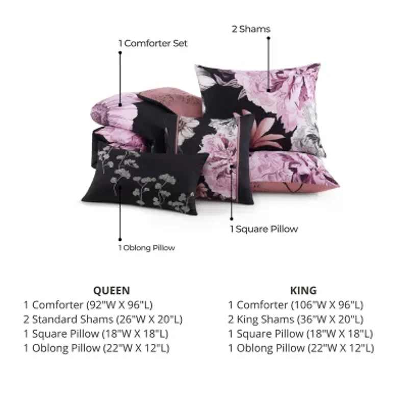 Bebejan Midnight Meadow 5-pc. Midweight Reversible Comforter Set