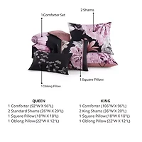 Bebejan Midnight Meadow 5-pc. Midweight Reversible Comforter Set