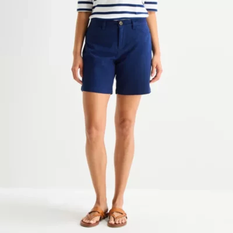 St. John's Bay Womens 7" Chino Short