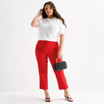 Liz Claiborne Emma Womens Plus Slim Mid Rise Ankle Pant