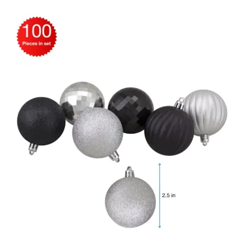 Northlight 3-Finish Ball 100-pc. Christmas Ornament