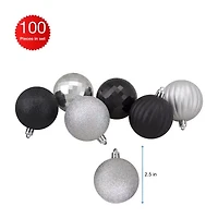 Northlight 3-Finish Ball 100-pc. Christmas Ornament