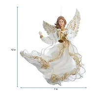 Kurt Adler 12-Inch Ivory and Gold Angel Ornament