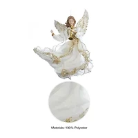 Kurt Adler 12-Inch Ivory and Gold Angel Ornament