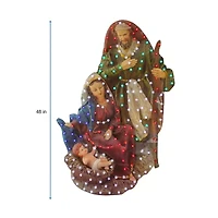 48'' LED Lighted Holy Family Christmas Nativity Scene Outdoor Decoration