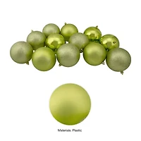 Northlight Green 4-Finish Ball 12-pc. Christmas Ornament
