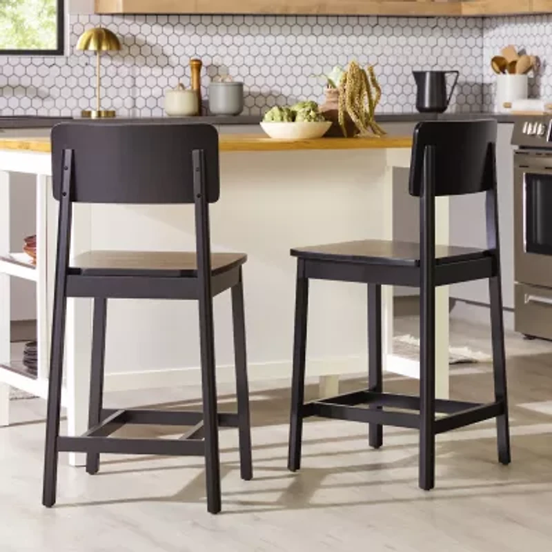 Walker Edison 2-pc. Counter Height Bar Stool