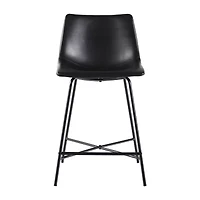 Walker Edison 2-pc. Counter Height Upholstered Bar Stool