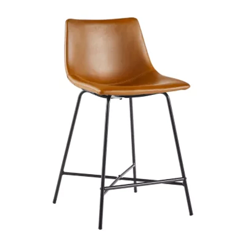 Walker Edison 2-pc. Counter Height Upholstered Bar Stool