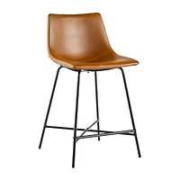 Walker Edison 2-pc. Counter Height Upholstered Bar Stool