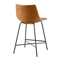 Walker Edison 2-pc. Counter Height Upholstered Bar Stool