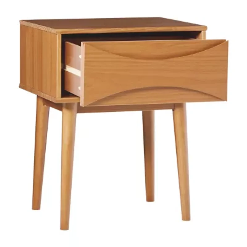 Mid Century 1-Drawer Nightstand